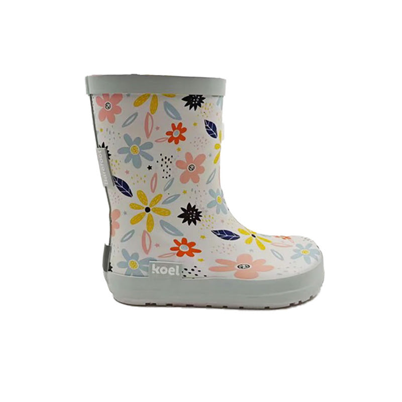 Galochas Wellie Kids Bare White Flowers - Koel