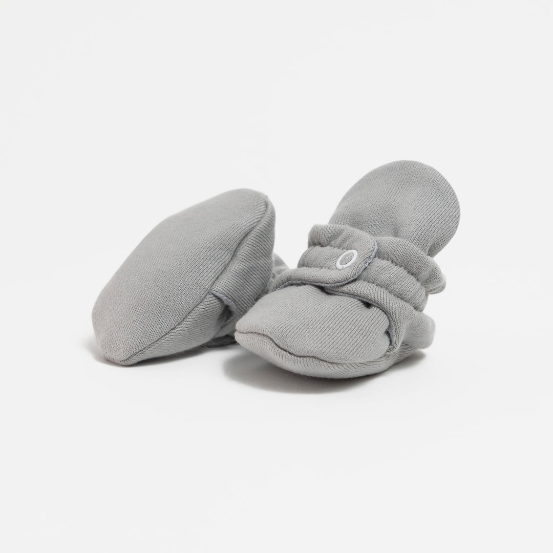 Baby Booties Grey Velvet - Zás Trás for Babies