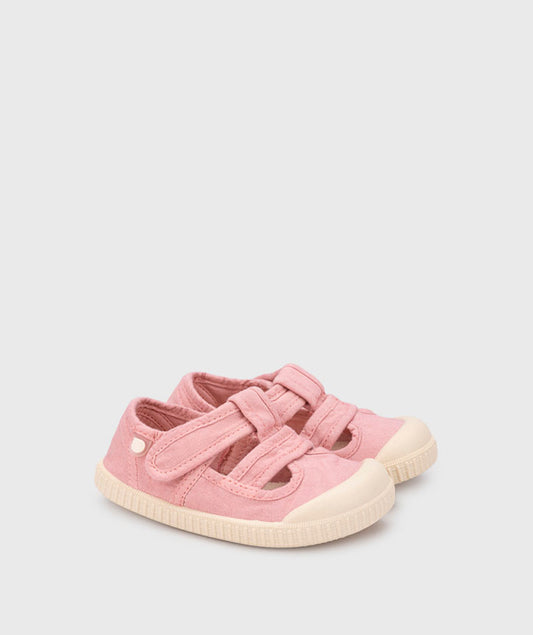 Sandália de Lona Berri Brf Wide Rosa  - Igor